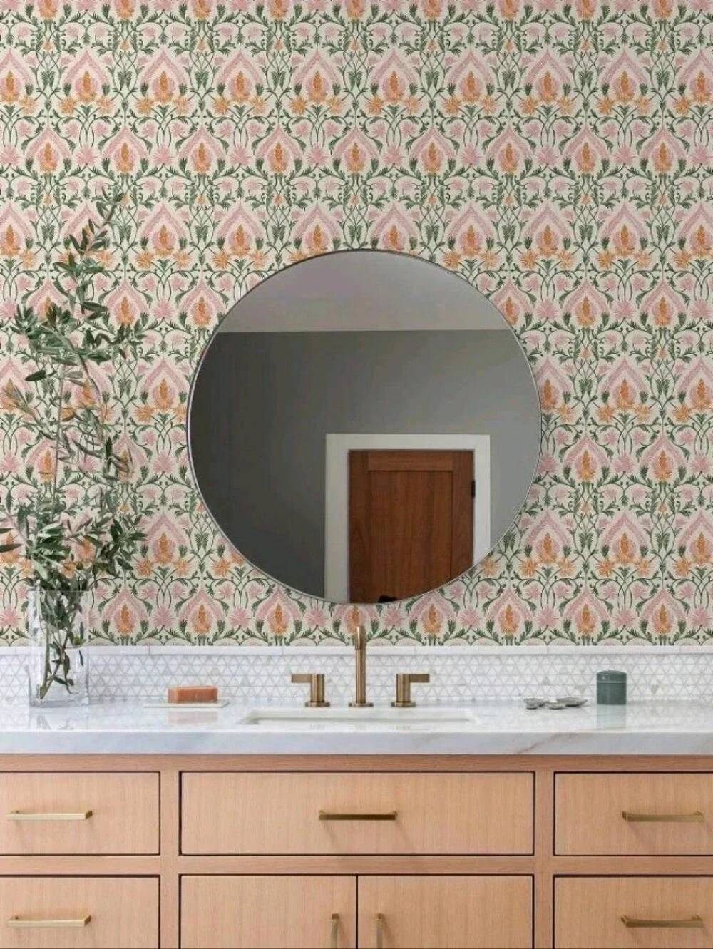 Brewster Peel and Stick 1pc Wallpaper Isle Pink
